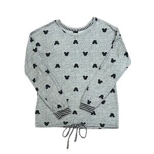 Disney Mickey Mouse Grey Lightweight Sweatshirt Size Small